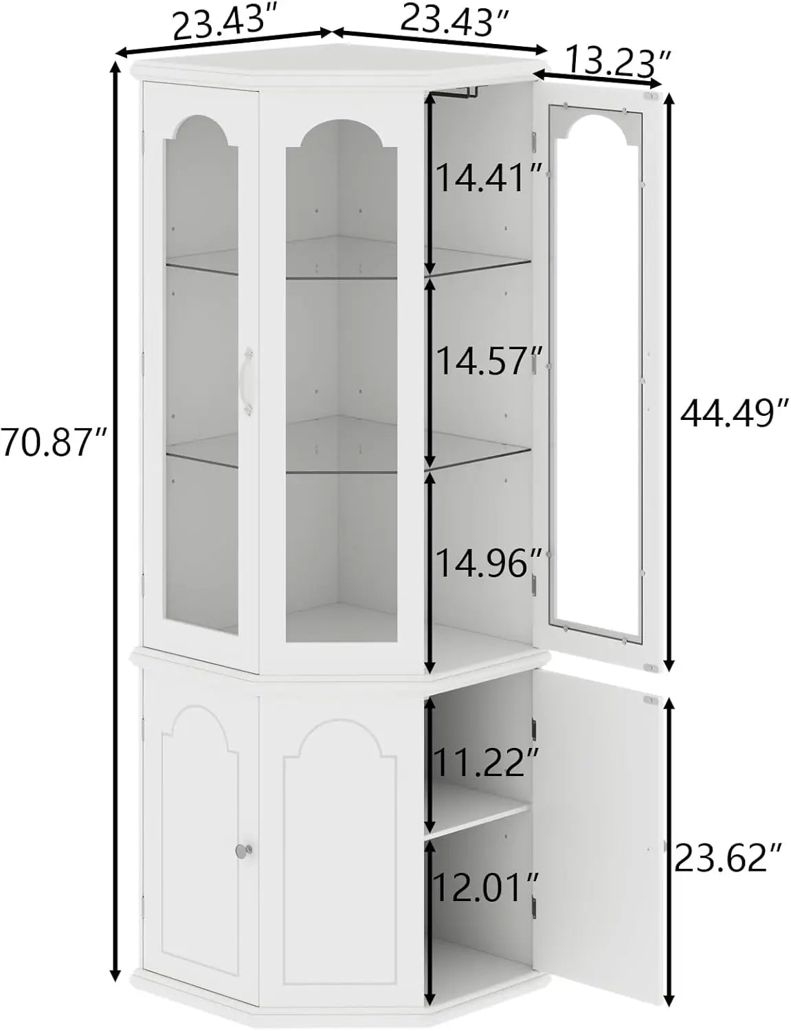 Lady Bug Limited Corner Bar Cabinet With LED Lights
