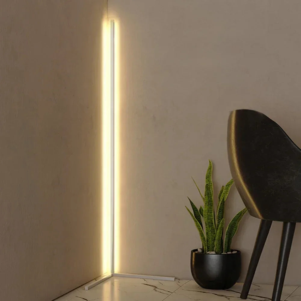 Modern RGB LED Corner Floor Lamp For Living Room Decor