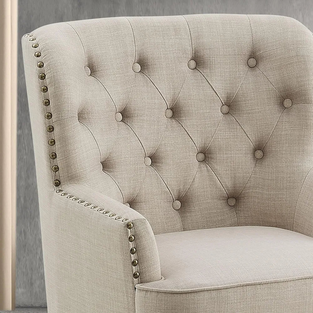 Rosevera Ultramodern Luxuriously Mid Century Upholstered Tufted Chair And Ottoman