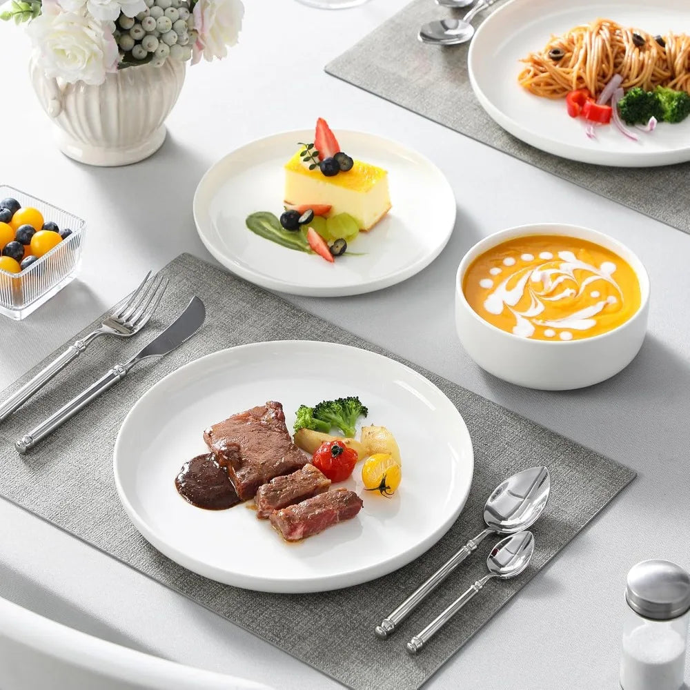 Malacasa Porcelain Dinnerware Set Luna Collection
