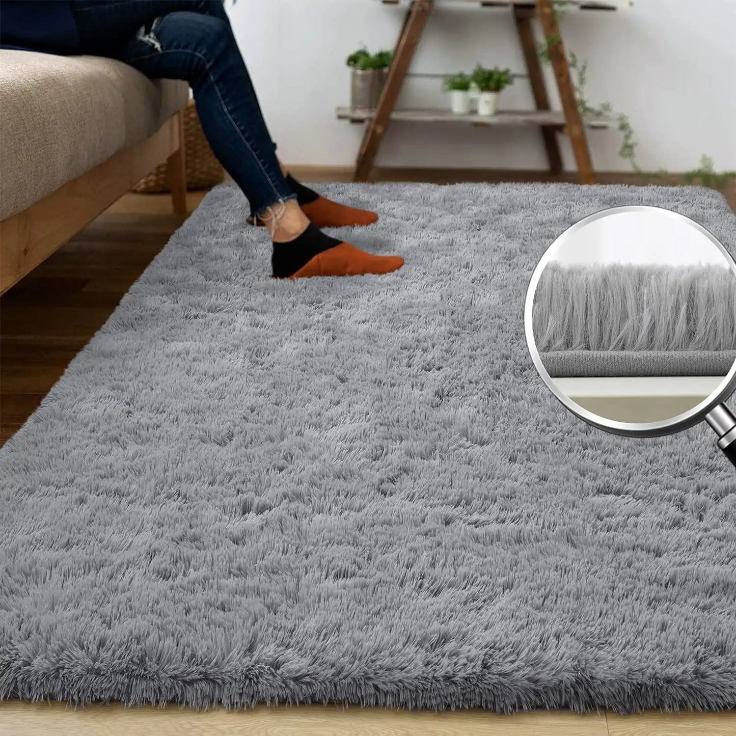 Fluffy Rug Indoor Plush Soft Carpet for Living Room Area Rug