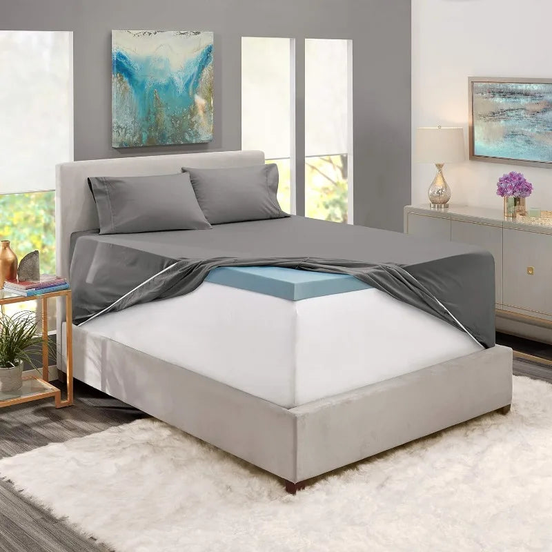 Extra Deep Pocket King Size Sheet Sets Fits Mattress 18 to 24 Inches 6 Piece Grey Sheets