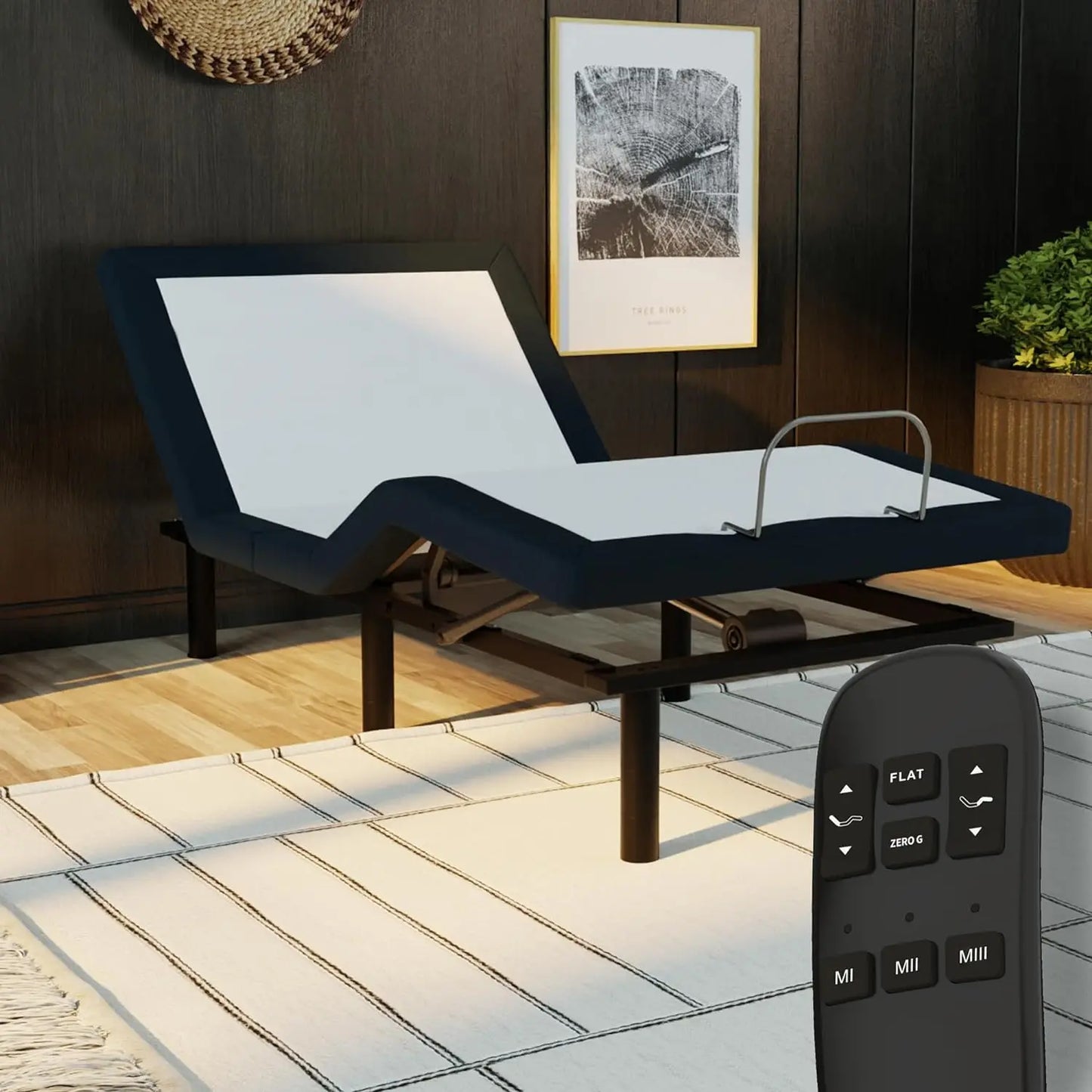 Queen E3 Adjustable Bed Frame with Wireless Remote Control and Customizable Comfort