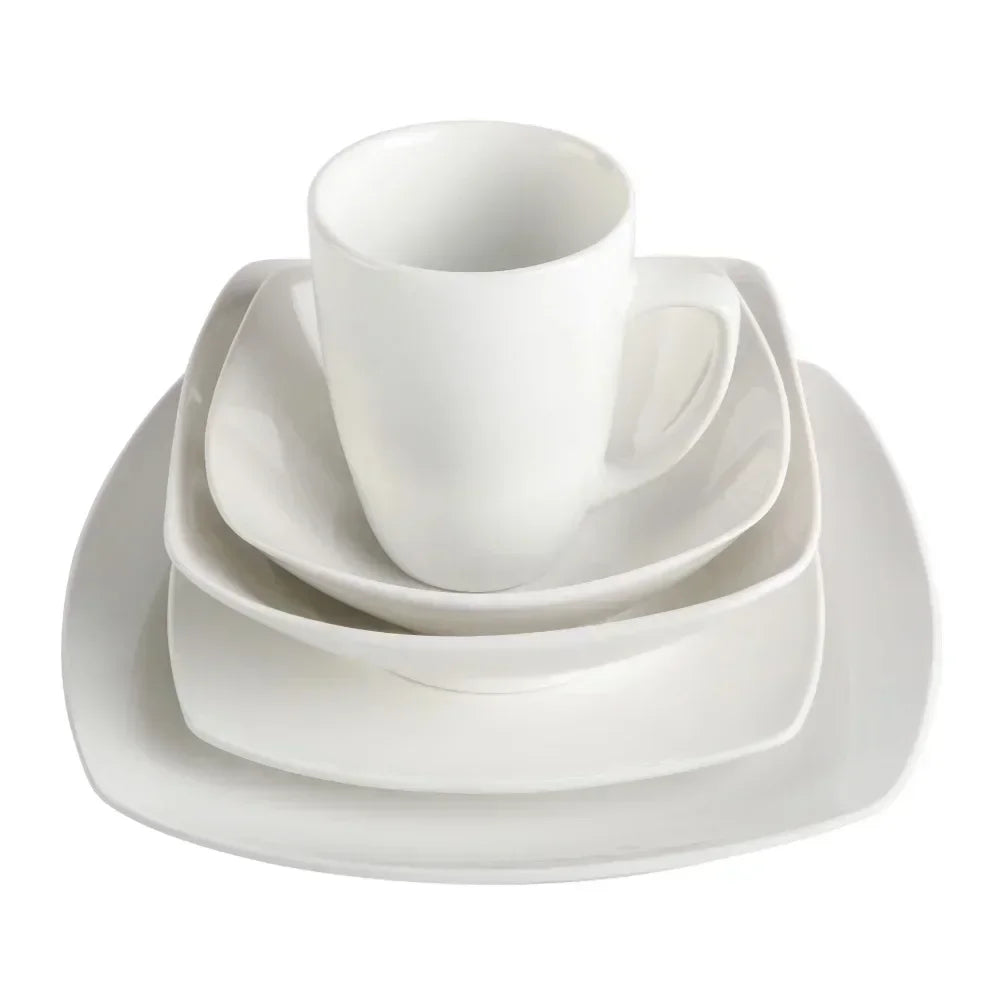 PDQ Everyday Square Expanded Dinnerware Set for Dining