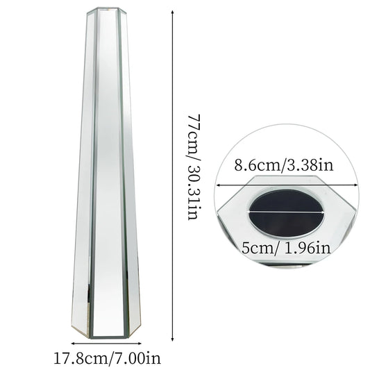 Function Mirrored Glass Floor Vase Modern Home Decor