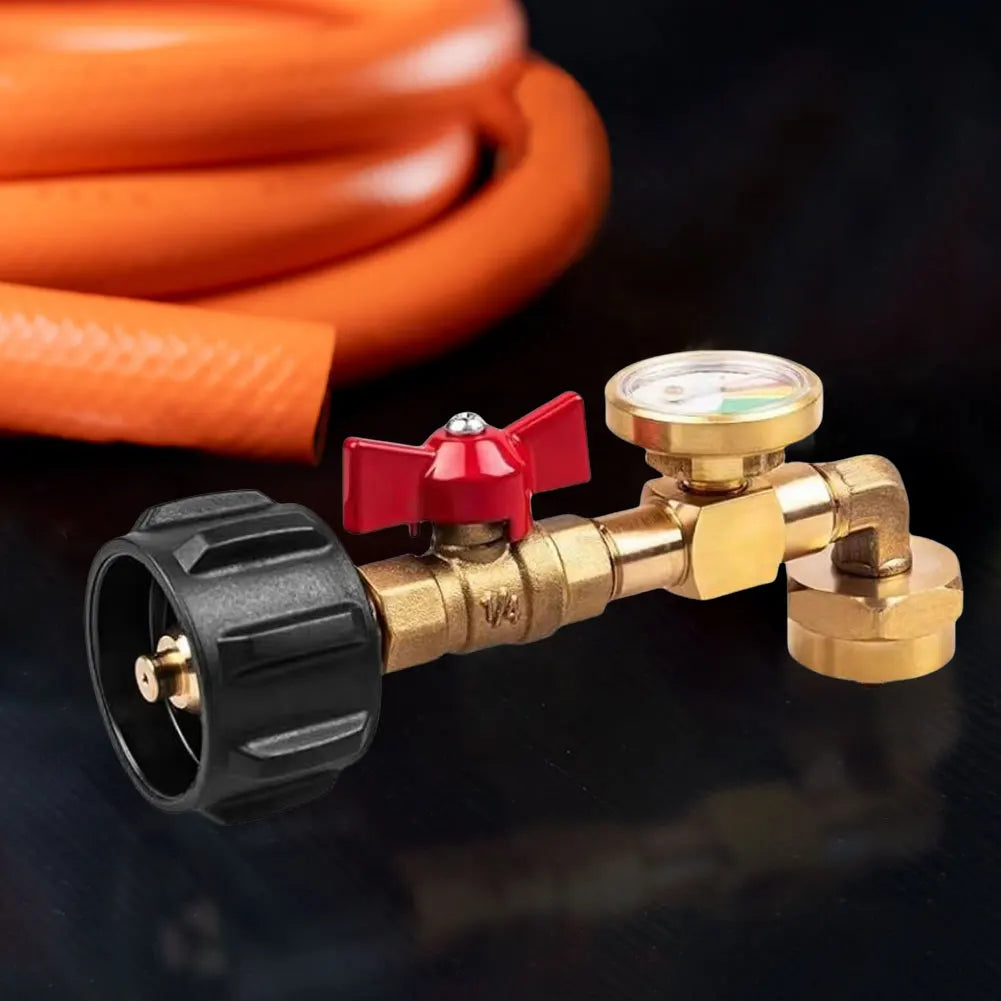 APWIKOGER QCC1 Propane Refill Elbow Adapter With Valve