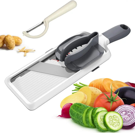 Handheld Vegetable Slicer Cutter with Comfort Grip and Safety Features Easy to Clean Slicers for Fruits and Vegetables