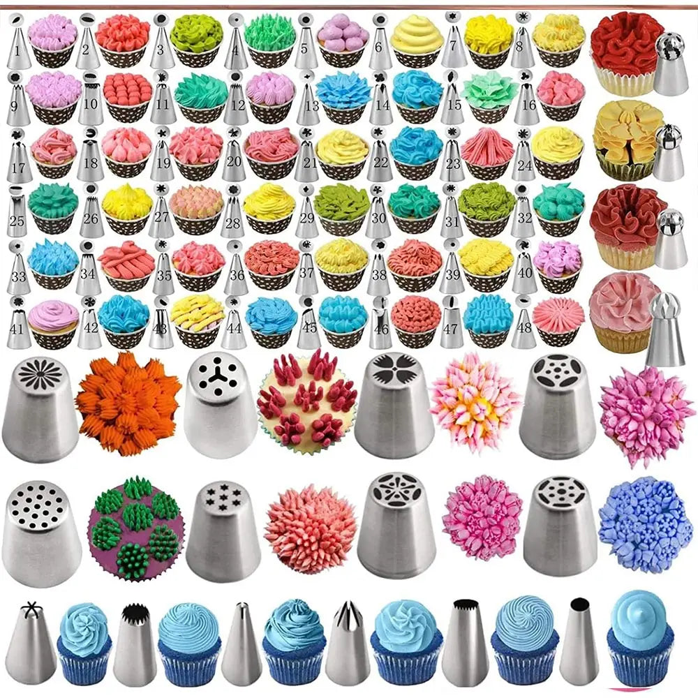 Feature 359Pcs Cake Decorating Set With 66 Tips Piping Bags