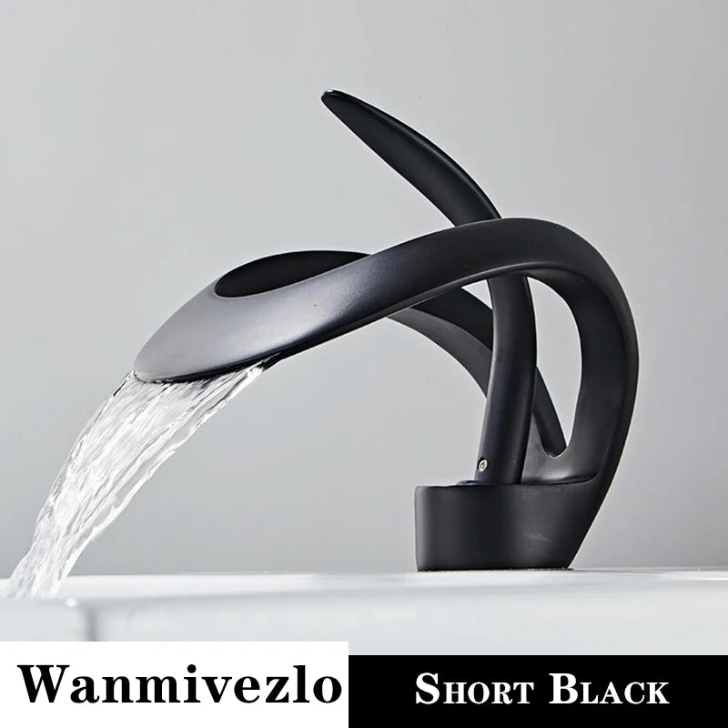 Wanmivezlo Waterfall Deck Mounted Basin Faucet for Bathroom