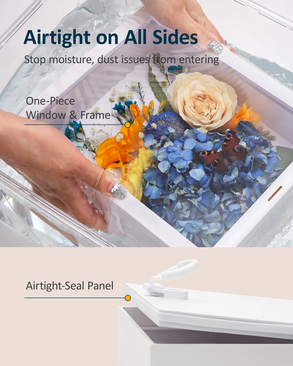 Hign-concerned Wisedry Shadow Box Frame With Airtight Seal