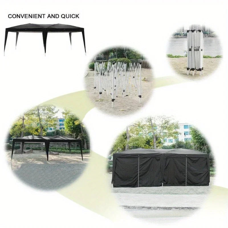 10x20 EZ Pop Up Wedding Party Tent Waterproof Gazebo Canopy Heavy Duty Outdoor Shelter