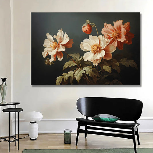 Form Wooden Frame Flower Wall Decor For Living Room Bedroom