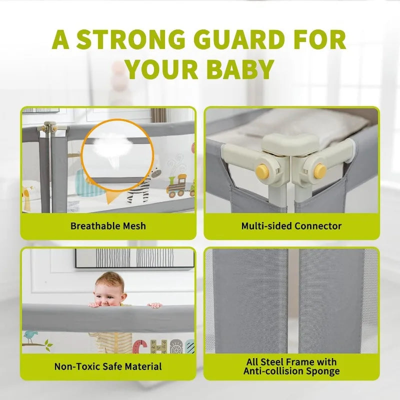 Bed Rails for Queen Bed, 3 PCS Baby Bed Rail Guard