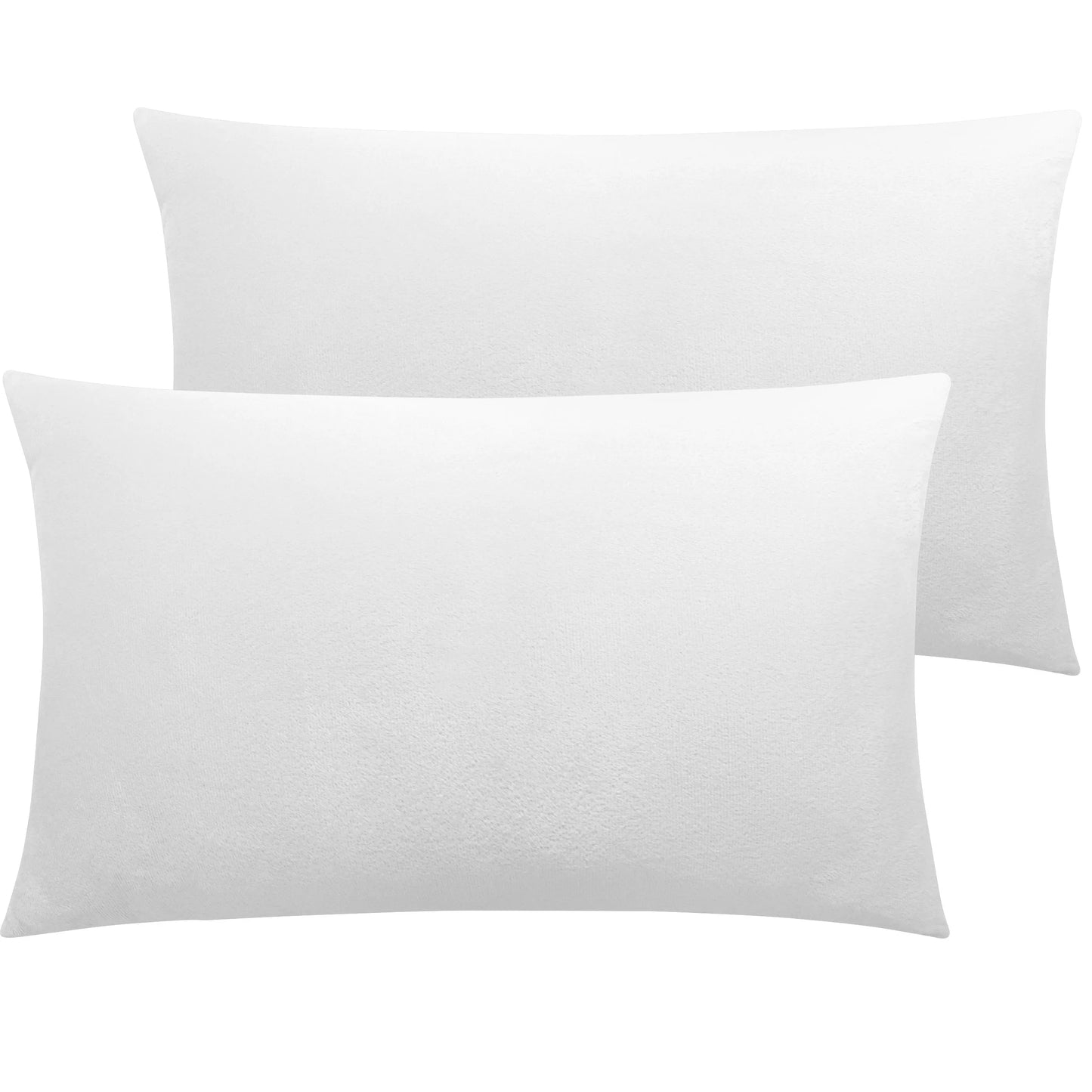 Ntbay 2 Pack Velvet Hidden Zippered Pillowcases Super Soft Cozy