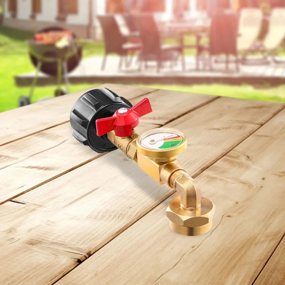 APWIKOGER QCC1 Propane Refill Elbow Adapter With Valve
