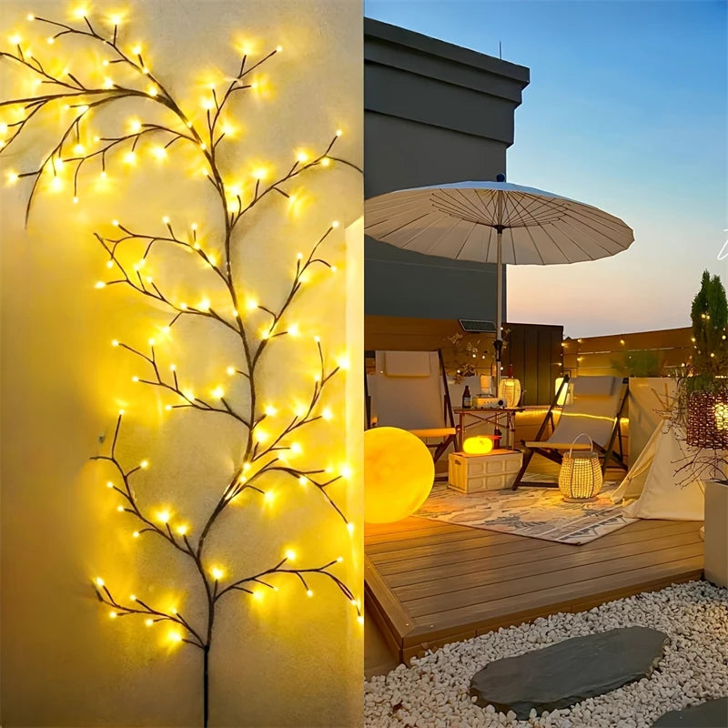 Hign-concerned Willow Vine LED Lights Indoor Outdoor 8 Modes