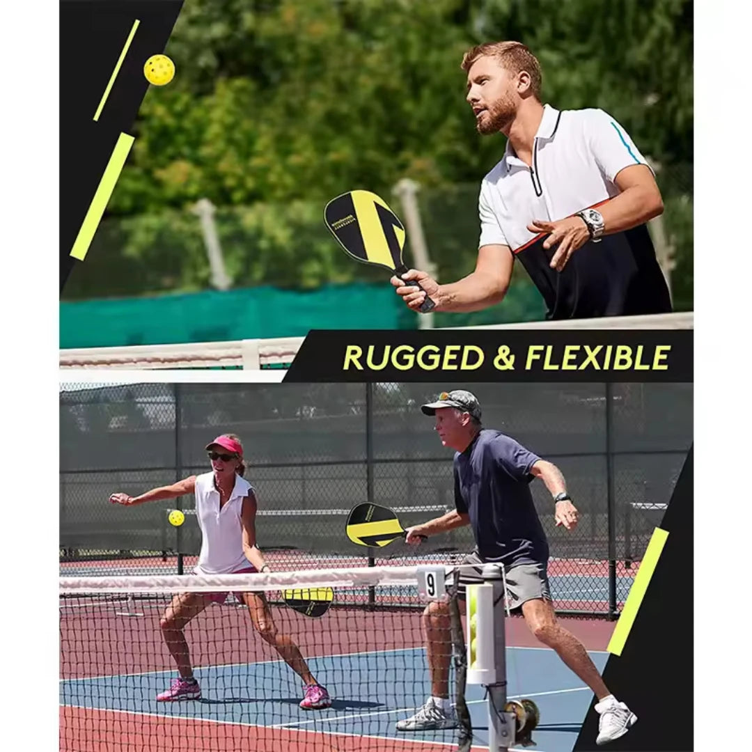 Pickleball Paddles USAPA Approved Set with Honeycomb Core and Carrying Bag Includes 4 Balls Perfect for Indoor and Outdoor Play