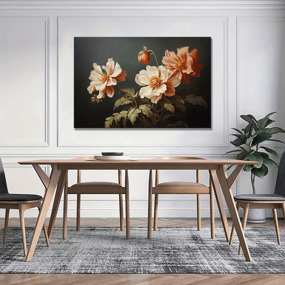 Form Wooden Frame Flower Wall Decor For Living Room Bedroom
