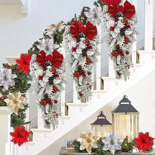 CN Zhejiang Christmas Teardrop Swags Front Door Decorations