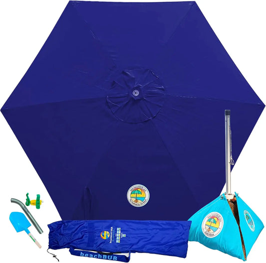 XMSJH All In One Beach Umbrella System With Ultra Base