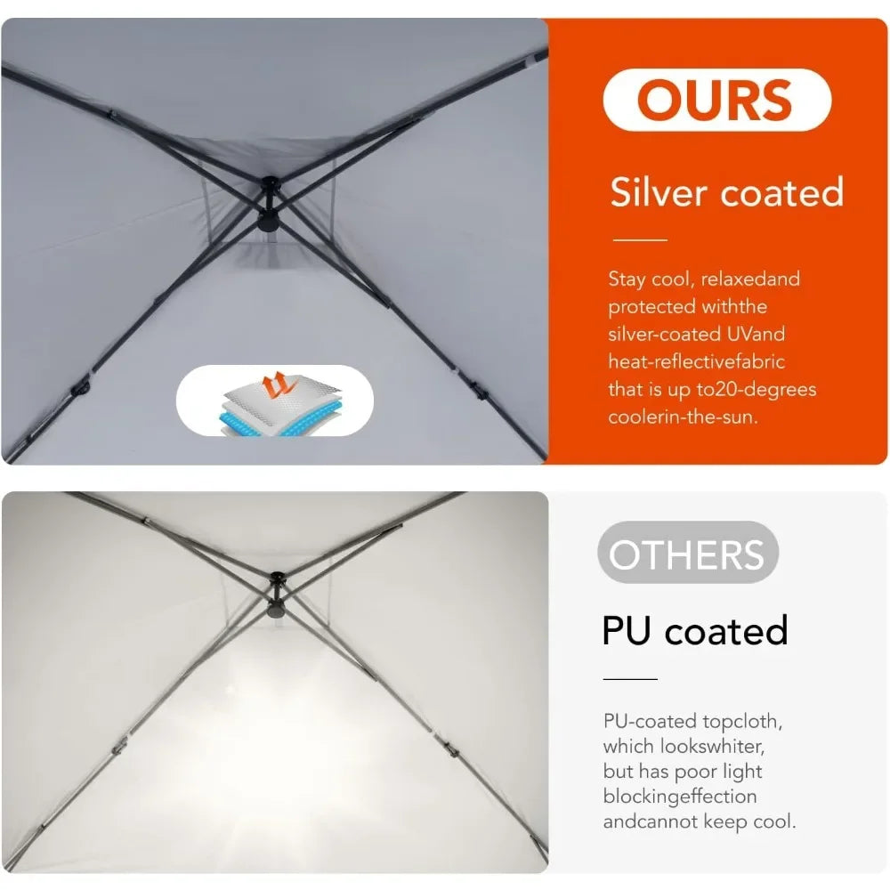 Cover Area Easy Up Canopy Tent UV Resistant Waterproof