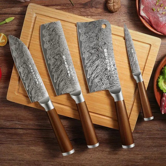 Japanese Style 4-Piece Kitchen Knife Set Stainless Steel Chef Knives