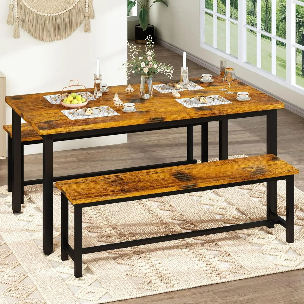 Hign-concerned Dining Room Table Set Rustic Space Saving
