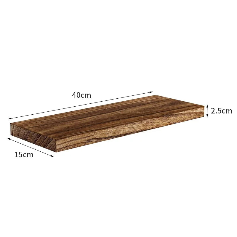 HeMu Wood Floating Wall Shelves for Home Storage Rack for Photos and Books in Living Room or Bedroom Multi-Purpose Wall Shelf
