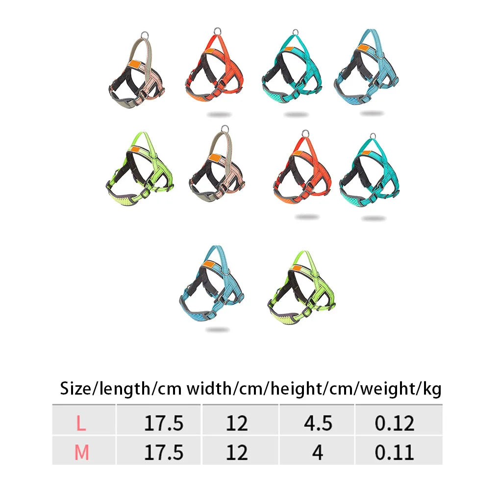 Pet Vest Harness Dog Chest Strap Breathable Outdoor Adjustable Leash for Small Medium Large Dogs Accessories Fluorescent