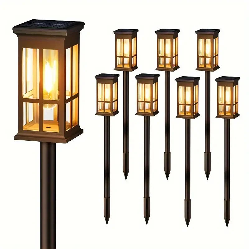 2/6/8 Pack Solar Pathway Lights - Super Bright Outdoor Solar Lights