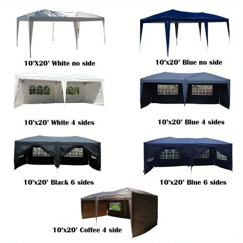 10x20 EZ Pop Up Wedding Party Tent Waterproof Gazebo Canopy Heavy Duty Outdoor Shelter