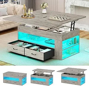 Lift Top Coffee Table With Storage And Hidden Compartment