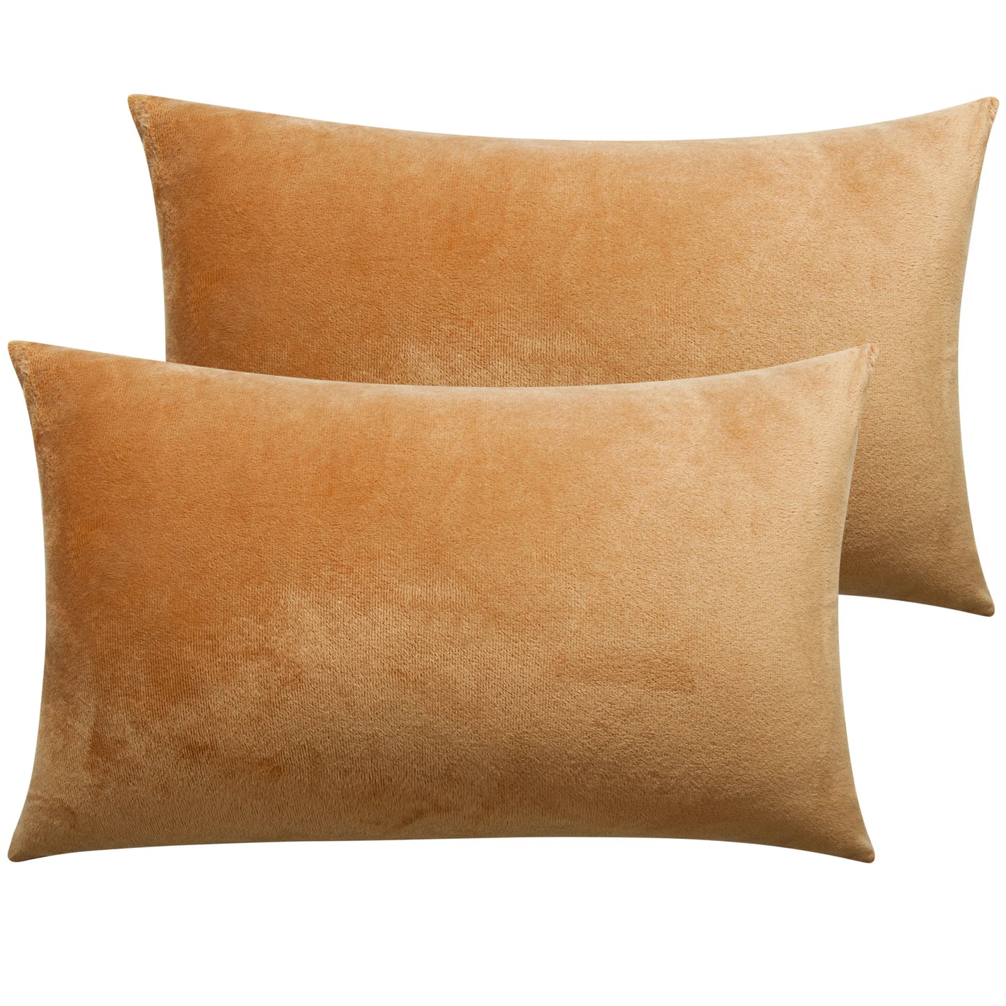 Ntbay 2 Pack Velvet Hidden Zippered Pillowcases Super Soft Cozy