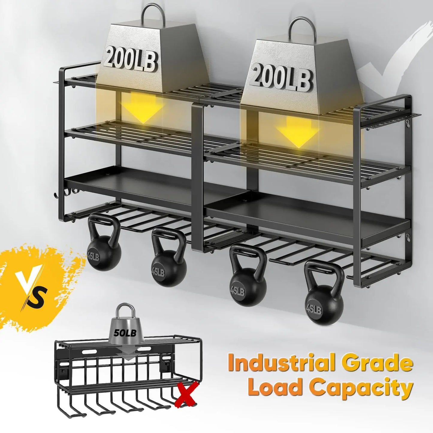 Power Tool Organizer Wall Mount Four Layer Drill Rack