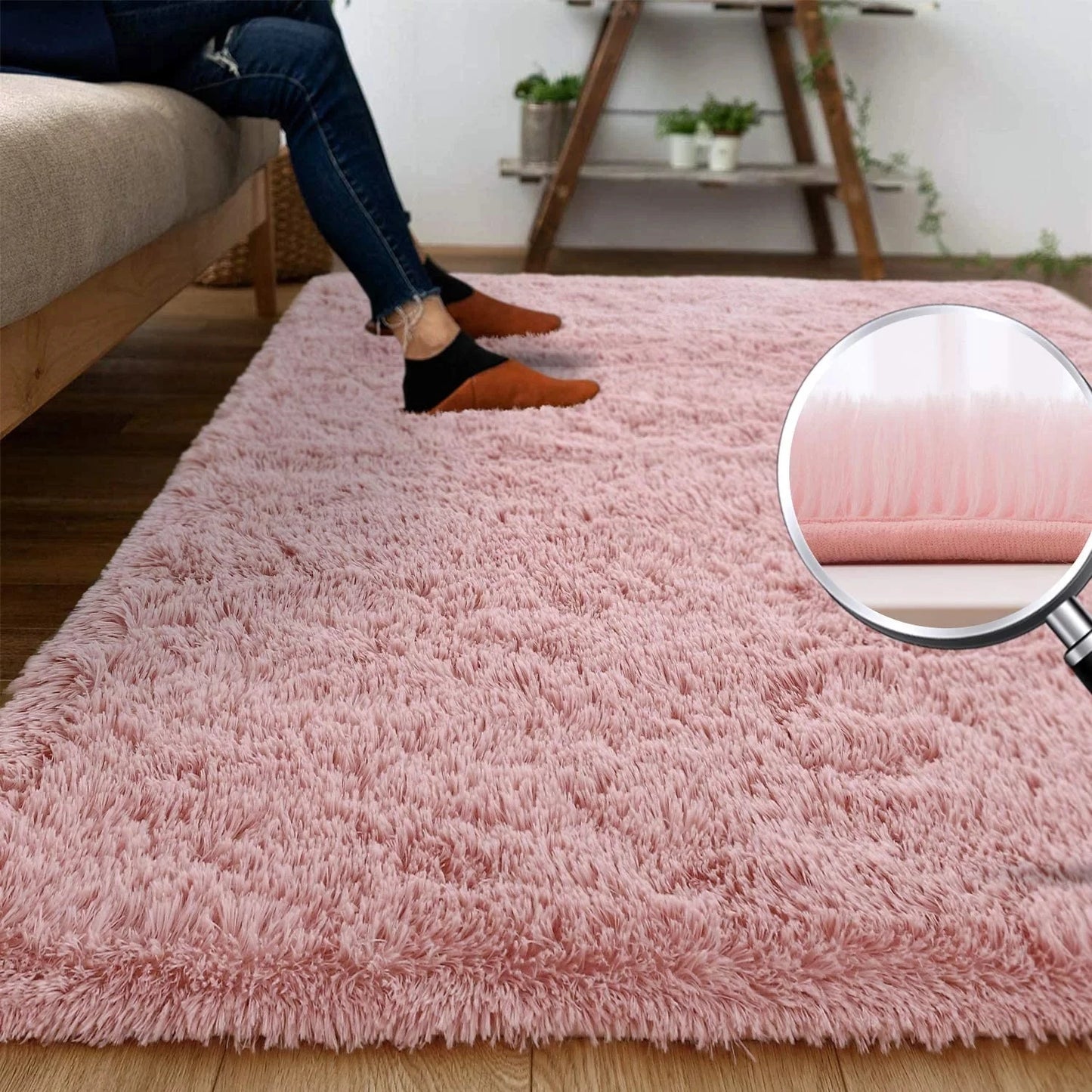 Fluffy Rug Indoor Plush Soft Carpet for Living Room Area Rug