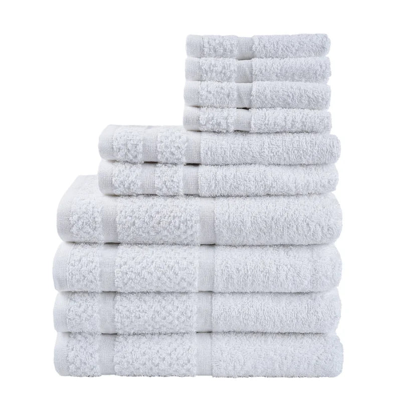 10 Piece Grey Towel Set with Upgraded Softness and Durability