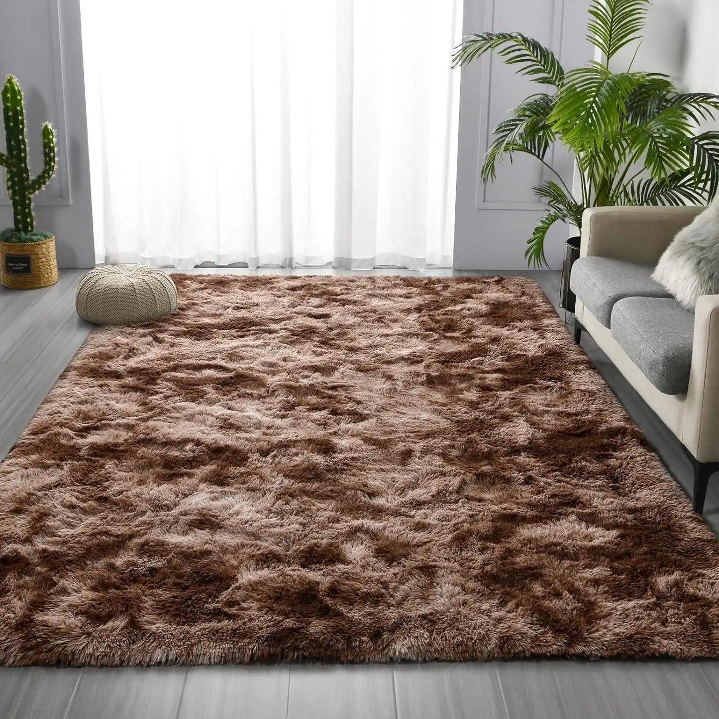 Lochas Soft Plush Tie Dye Velvet Rugs for Living Room