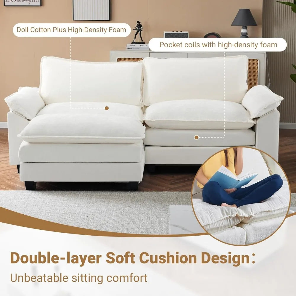 Color Convertible Sectional Sofa Modern L Shaped Couch