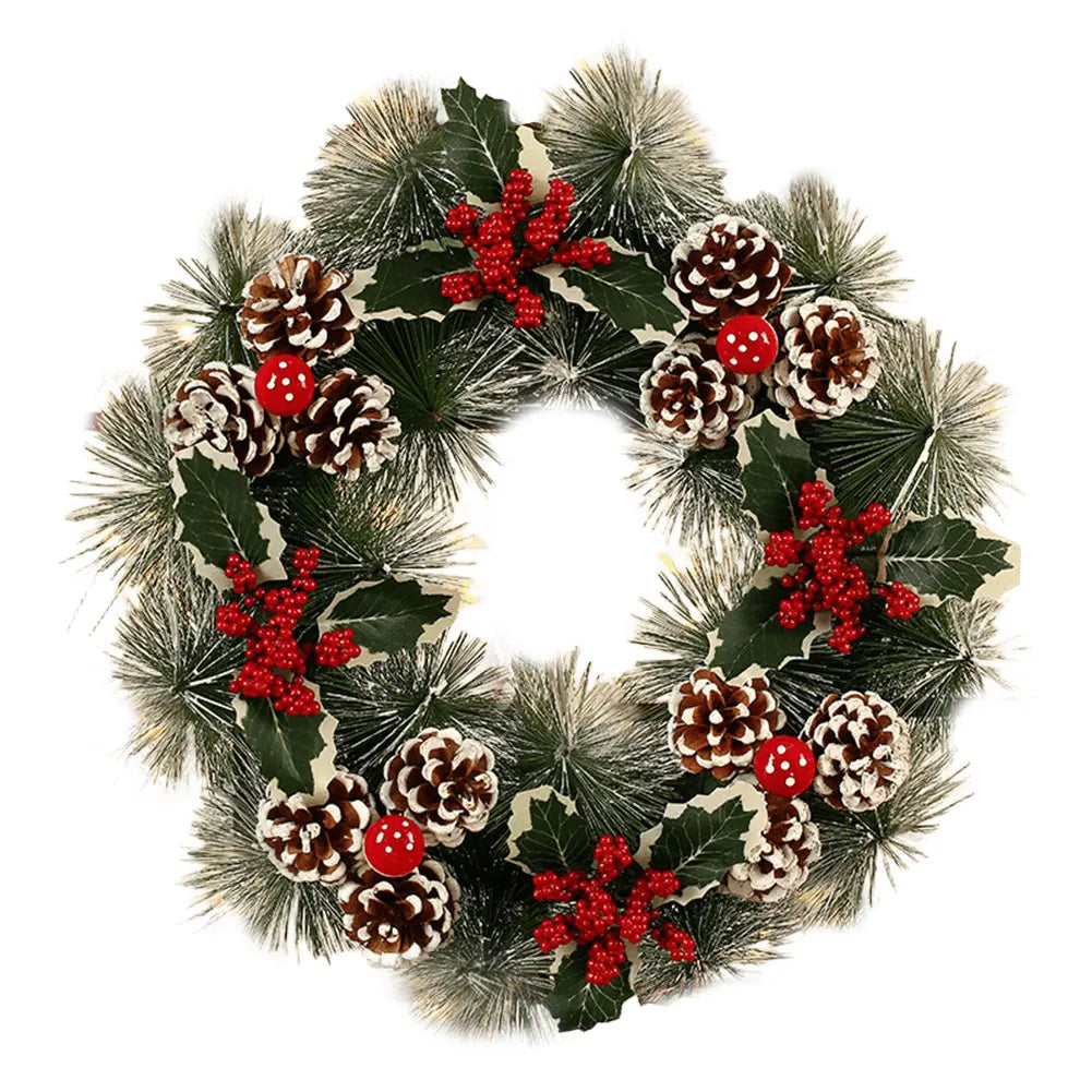 Shunmaii Christmas Door Wreath Hanging Decorations PVC