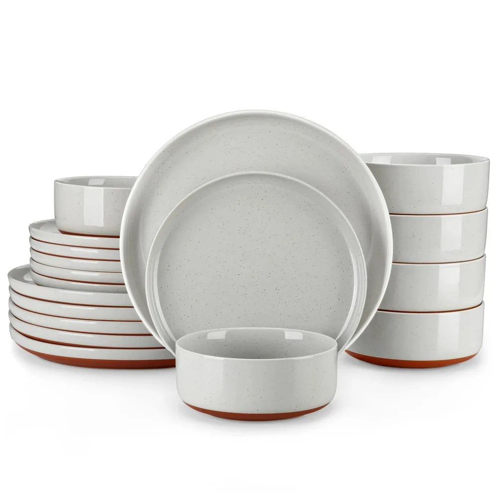 Malacasa Tara Stoneware Dinner Set Ceramic Tableware
