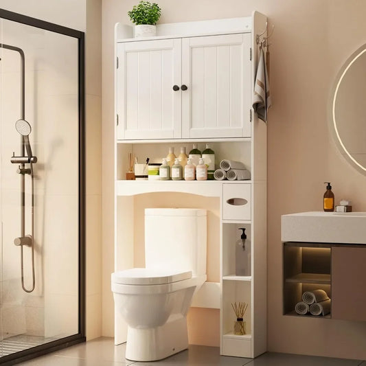 HUANZHUANG Over The Toilet Storage Cabinet With Doors