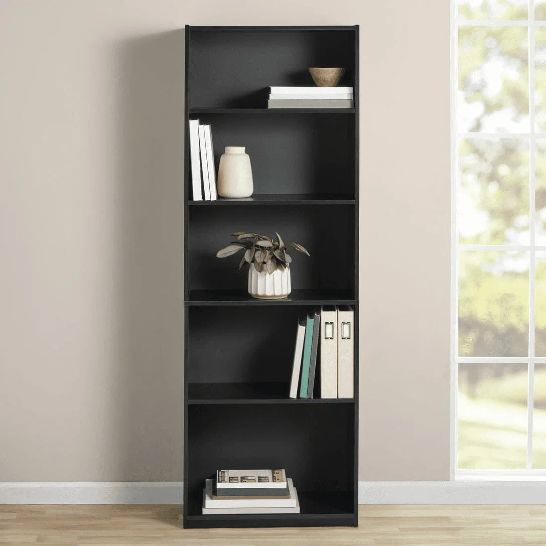 XMSJ Five Shelf Bookcase With Adjustable Shelves For Home