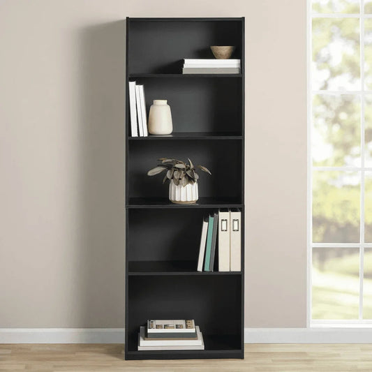 XMSJ Five Shelf Bookcase With Adjustable Shelves For Home