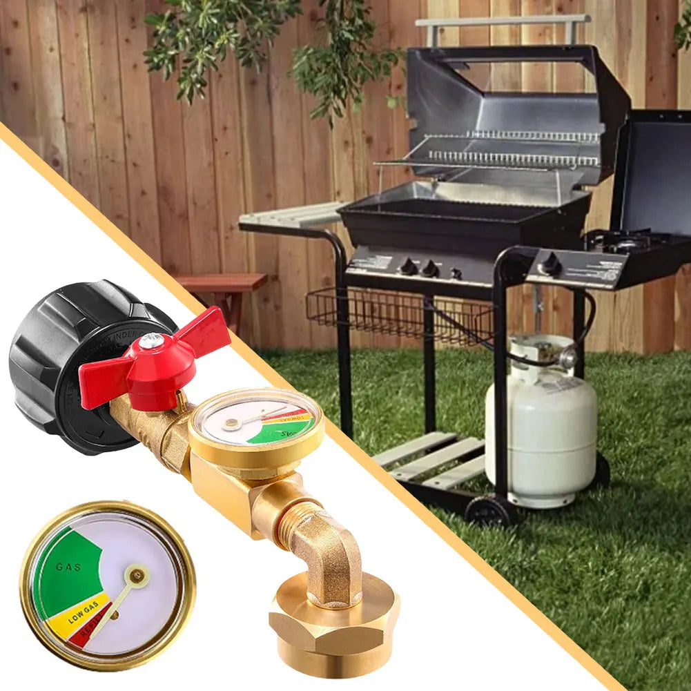 APWIKOGER QCC1 Propane Refill Elbow Adapter With Valve
