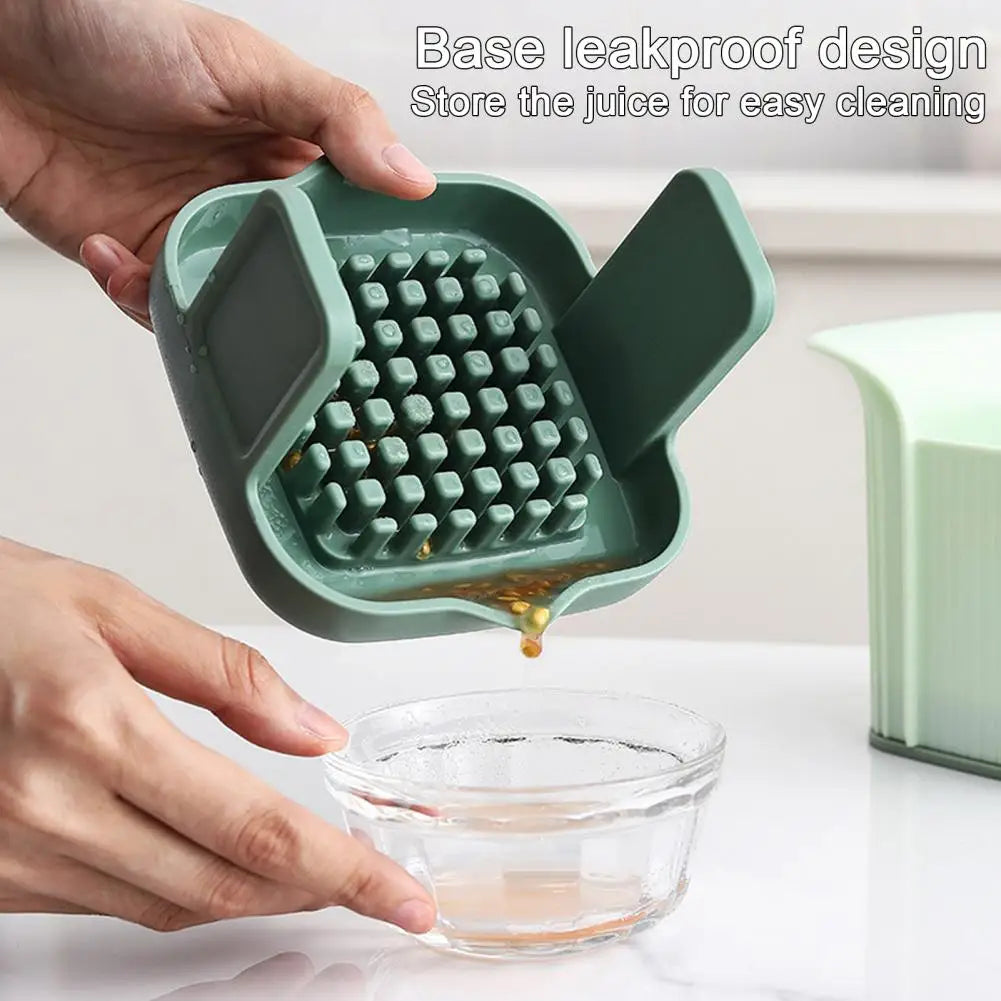 Vegetable Slicer with Container Soft Food Time Saving Chopper Stainless Steel Blade Detachable Cutter for Veggies and Fruits