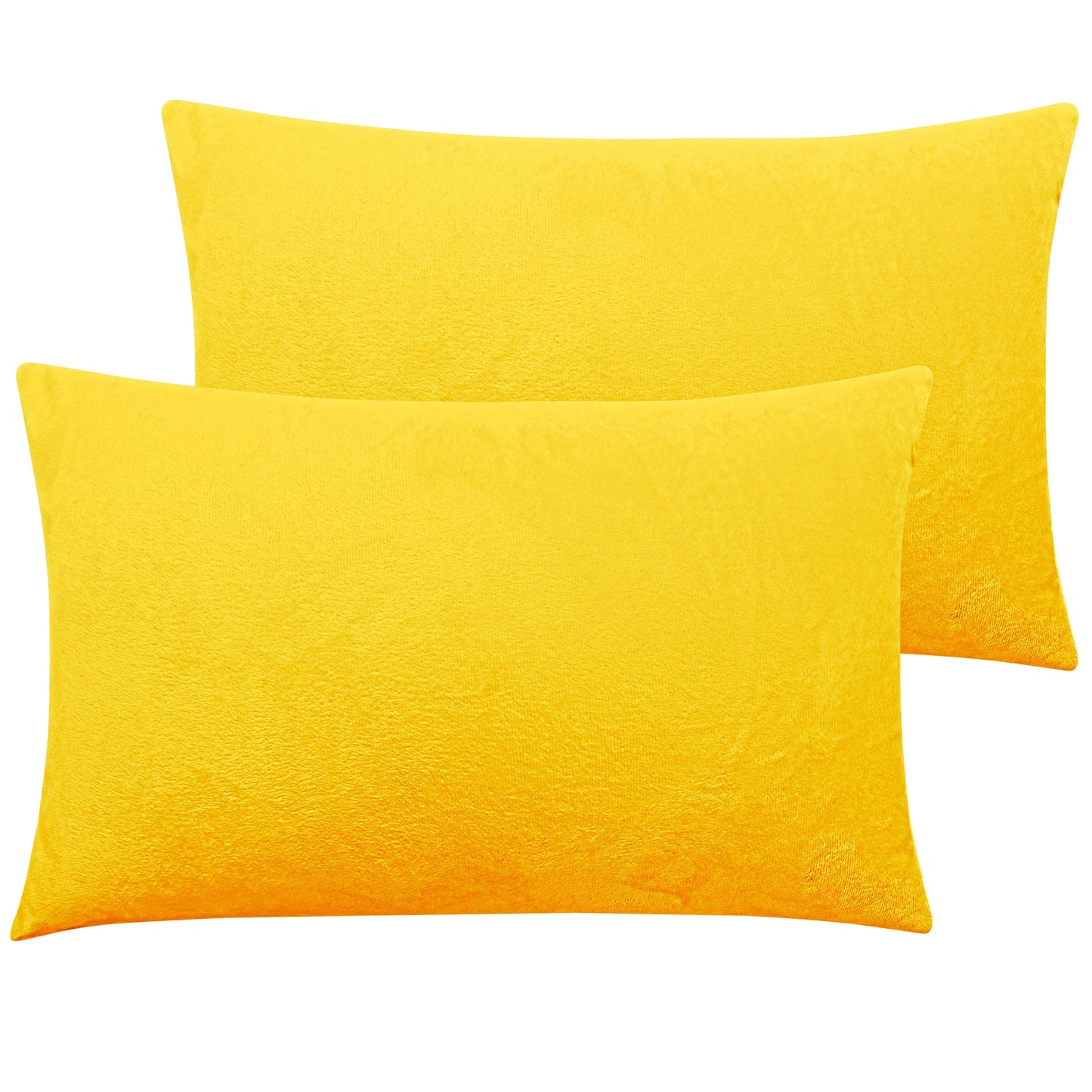 Ntbay 2 Pack Velvet Hidden Zippered Pillowcases Super Soft Cozy
