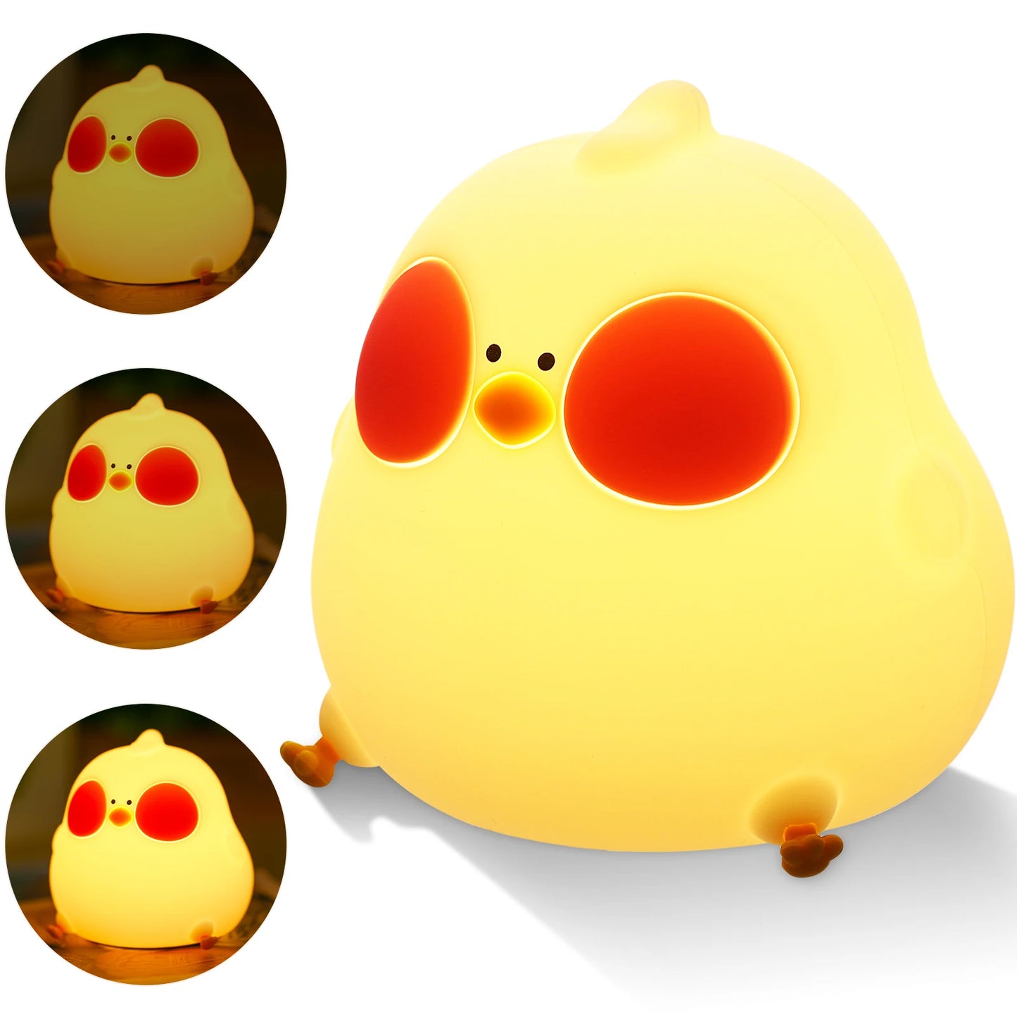 Tomshine RGB Changing Night Light Cute Chicken Nursery Lamp