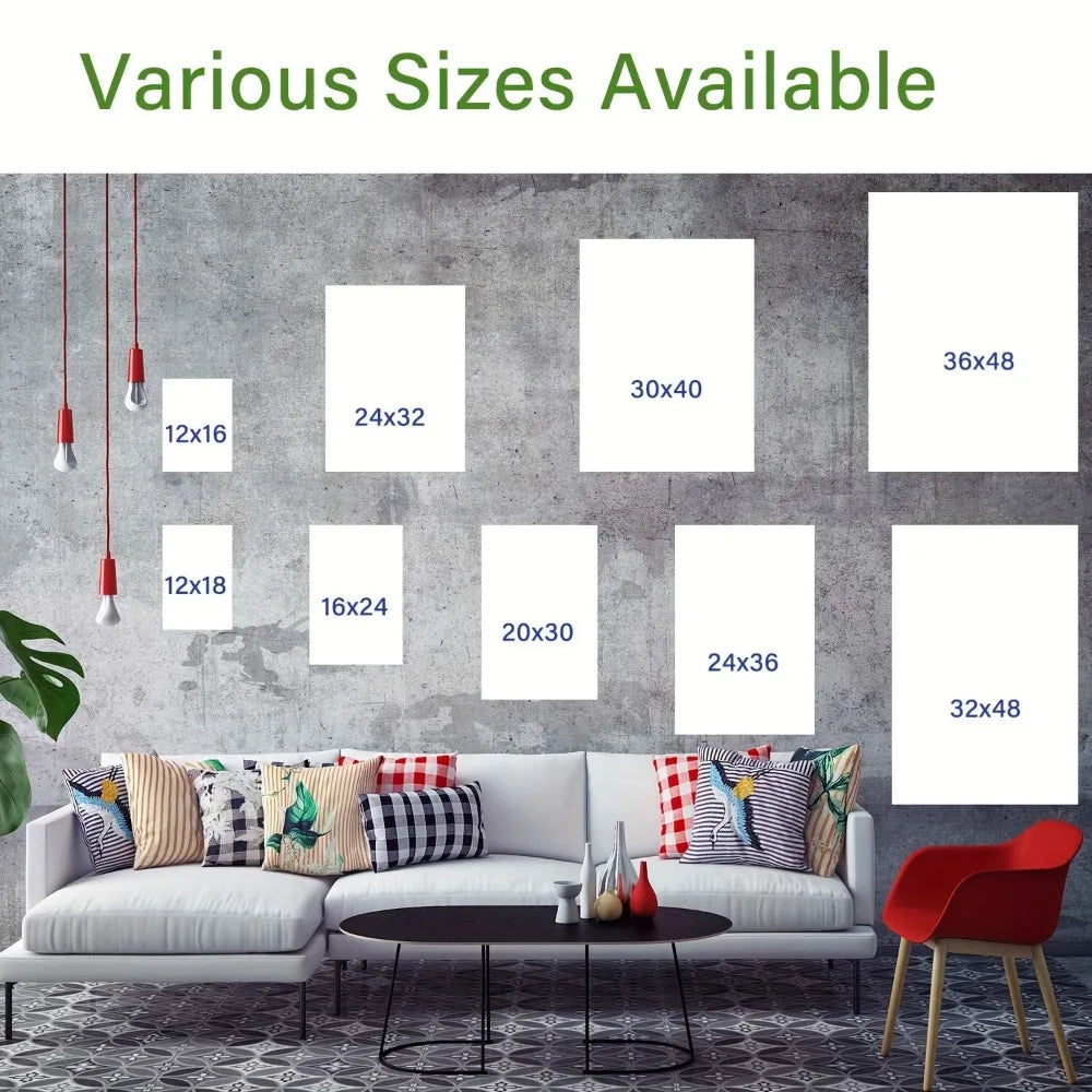 Panoramic Forest Wall Art Gallery Decor With Solid Wood Frame