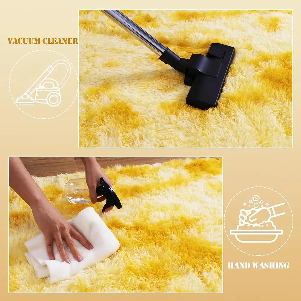 DIXSG Fluffy Rug For Living Room Non Slip Fuzzy Carpet