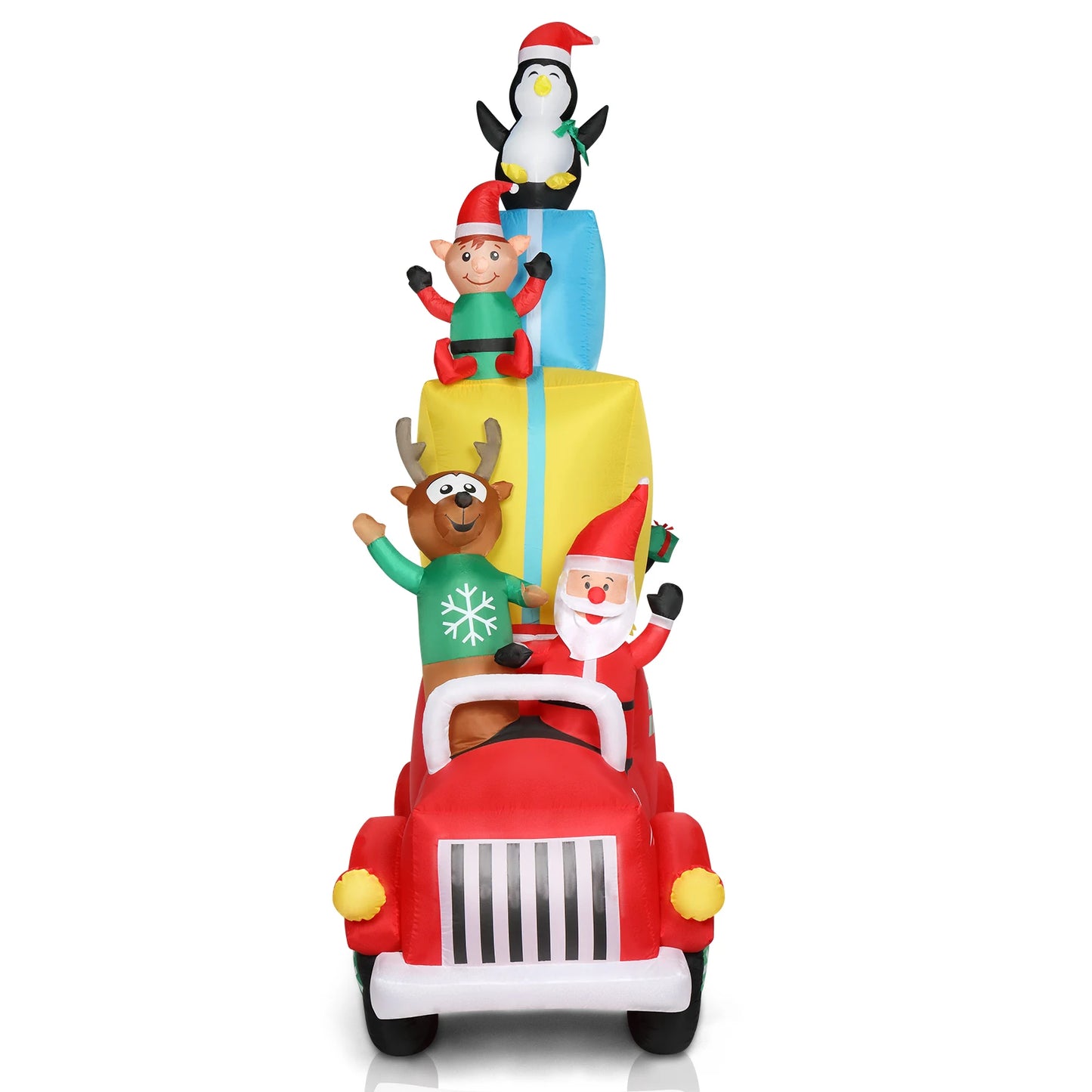 Hign-concerned Chemical Santa Driving LED Garden Decoration